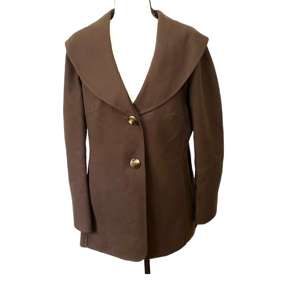 Talbots Petites 100% Wool Chocolate Brown Women’s Career Blazer Jacket Size 10 - Picture 3 of 16